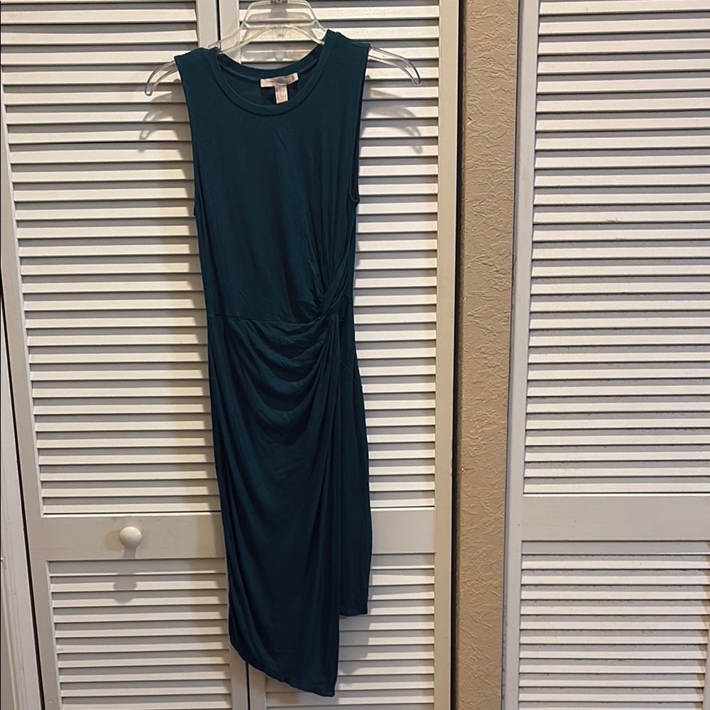 Teal knotted Sleeveless Dress